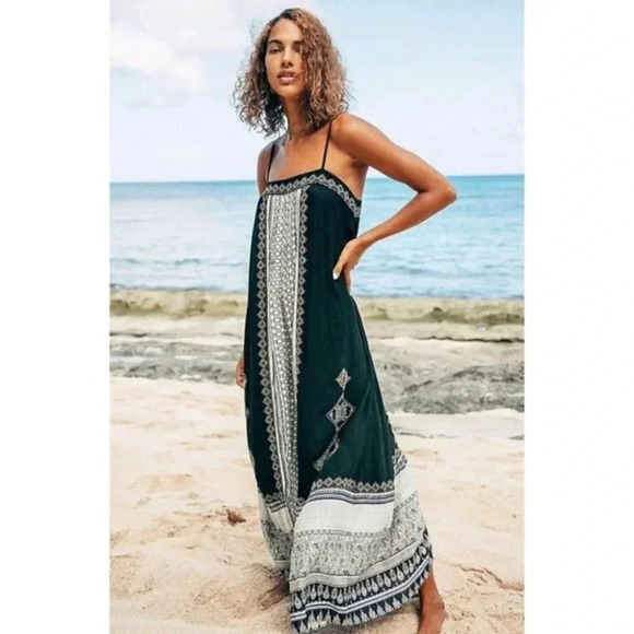 NWT Free People Hazel Mixed Print Jumpsuit One Piece Lightweight Wide Leg XS - Picture 1 of 7